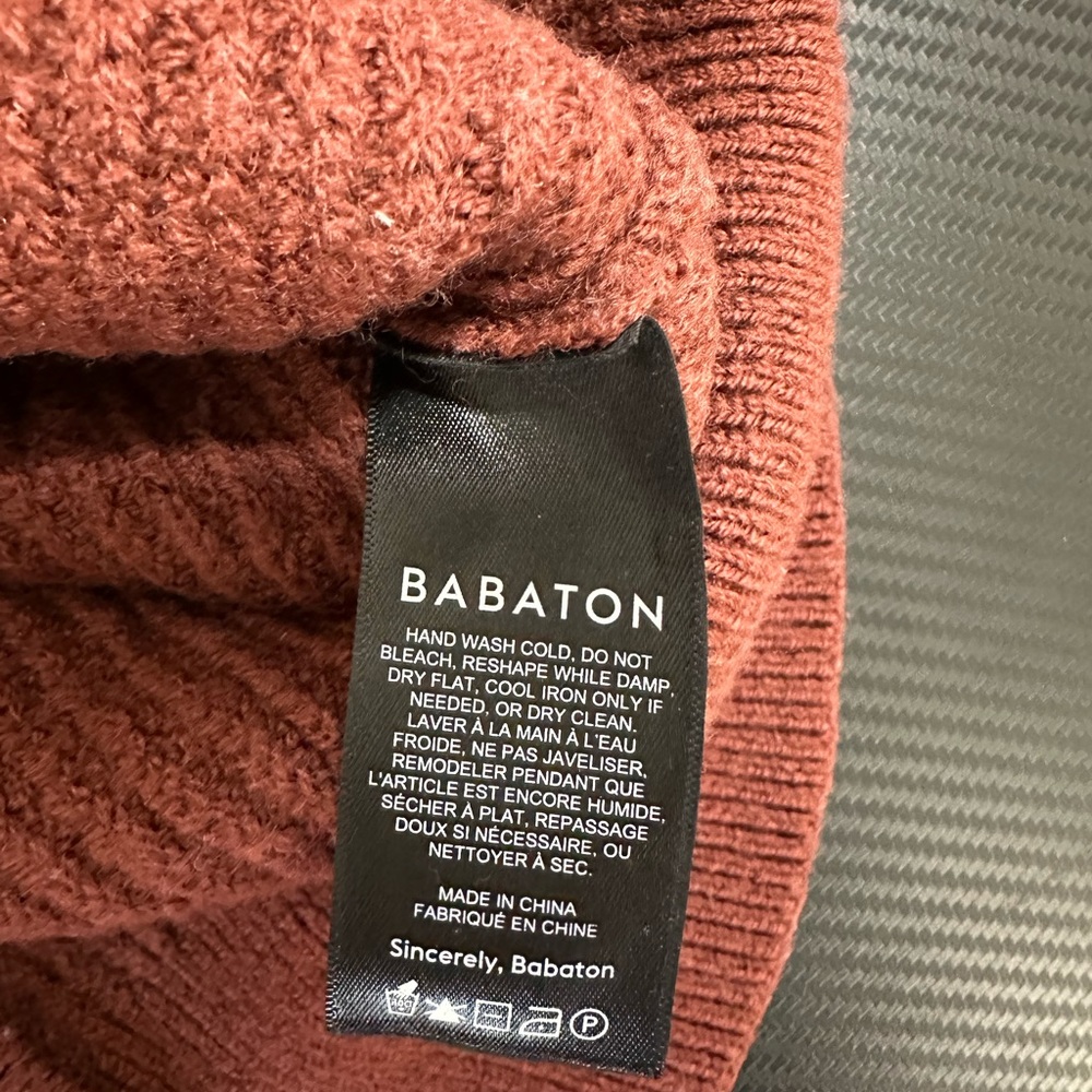 Babaton Red Wool Mock Neck Structured Sweater Ves… - image 3